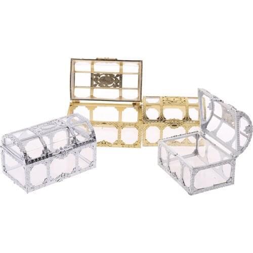 Transparent Sweet Candy Box Case Chocolate Gift Romantic Wedding Favor Party Decoration Creative Gold or Silver