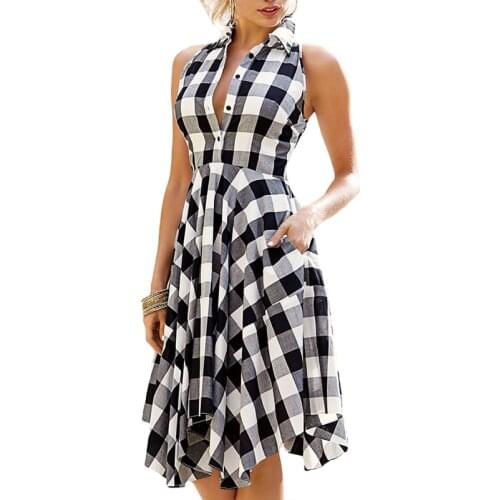 Модные платья в клетку QRWR China At AliExpress