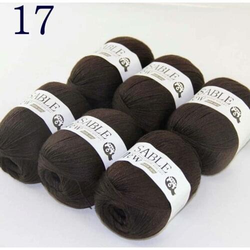 Sale 6*50gr Super Soft Pure Sable Cashmere Wrap Shawls Hand Knit Wool Crochet Yarn Brown 243-17-6