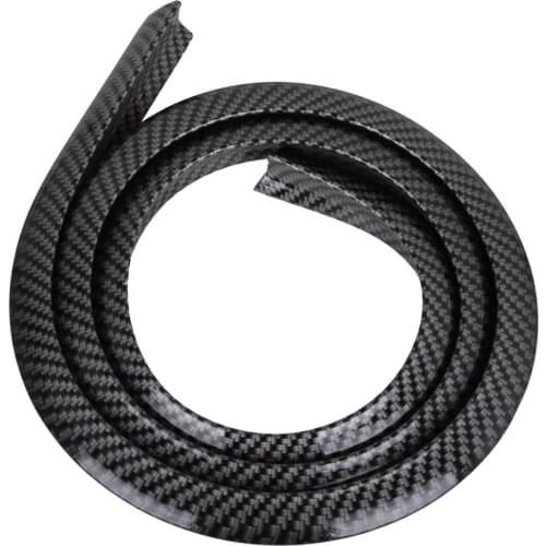 1.5M Universal Car SUV Wheel Rubber Eyebrow Protector Lip Arch Trim Fender Protector Strip Carbon Fiber Decorative Strip