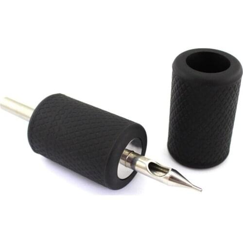 Tattoo Machine Grip Handle Heat Resistant Silicone Holder Cover Kits Accessories Random Color X7YB