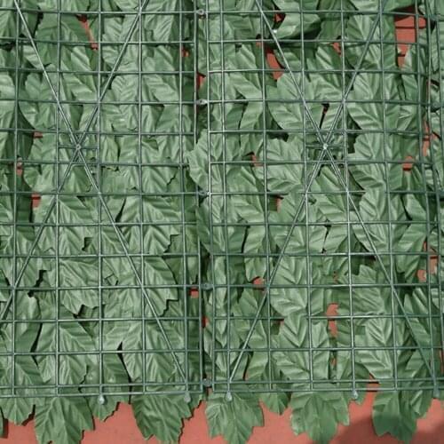 Garden Plant Fence Artificial Faux Green Leaf Privacy Screen Panels Rattan Outdoor Hedge Garden Home Decora 0.5X1M
