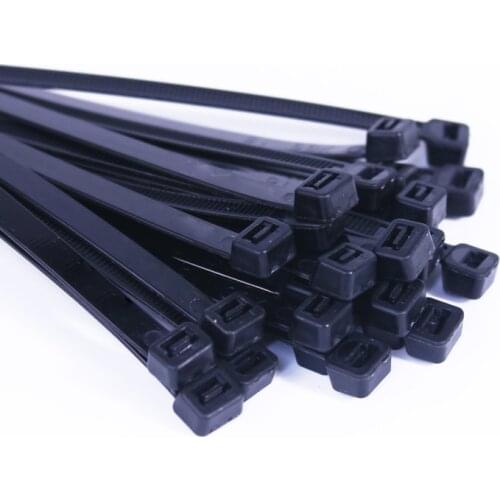 250pcs/500Pcs/bag 150,200,250,300,350,400,450,500 mm Length 5mm Width Self-Locking BlACK Nylon Wire Cable Zip Ties Cable Ties