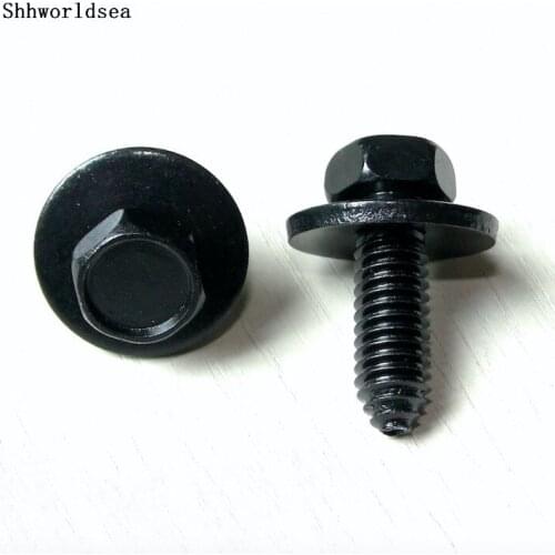 Shhworldsea 100pcs Hexagon Head Screw With Gasket Fastemer Retainer Clips Metal