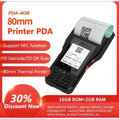 Barcode Scanner QR Scanner Order Thermal Printer PDA Handheld Terminal Bill 80MM Thermal Printer 3 Inch Tickets Printer