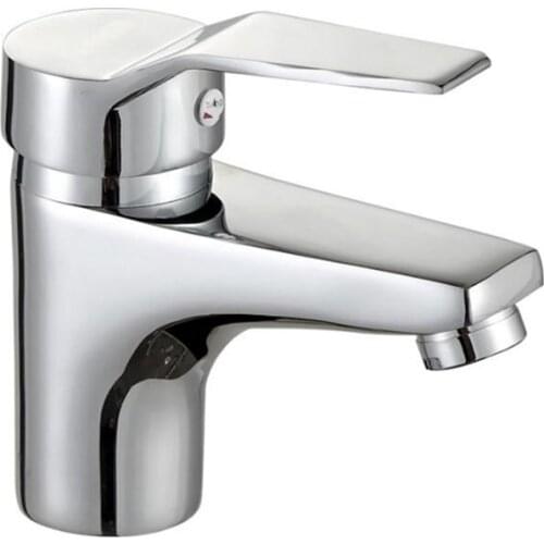 Basin Faucet Bathroom Single Hole Bathtub Faucet Ceramic Valve Hot And Cold Mixer Solid Brass T