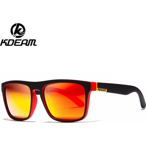 KDEAM European and American explosion models polarized sunglasses square sports casual unisex outdoor sunglasses