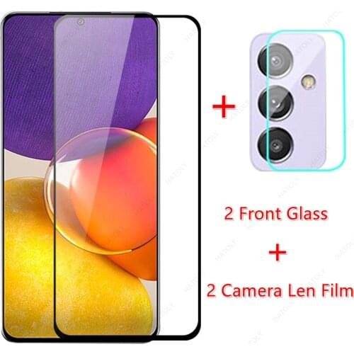 2PCS Glass for Samsung Galaxy Quantum 2 Tempered Glass for Samsung Galaxy Quantum 2 Film Screen Protector Camera Len Film