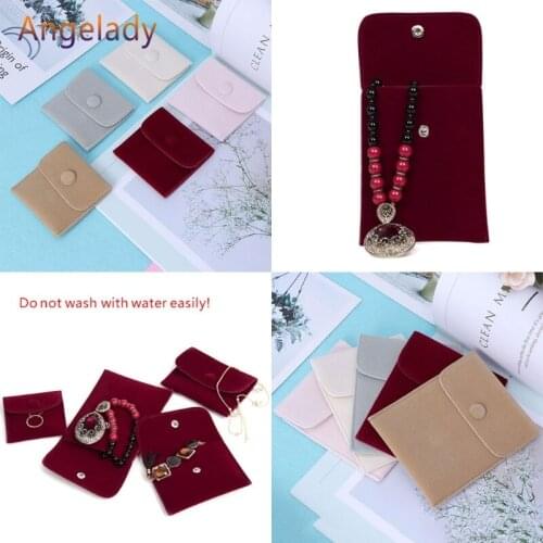 Jewelry Bag Storage Portable Soft Lint Velvet Flannel Bracelet Necklace Gift Bag JUL3