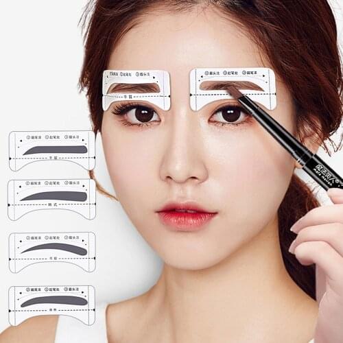 Eyebrow Shape Stencil For Arrows Make Up Tools 16 Pcs Eyebrow Shape Grooming Kit Stencils Women Beauty Tools Accessories