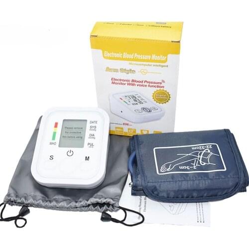 Home Health Care 1pcs Digital Lcd Upper Arm Blood Pressure Monitor Heart Beat Meter Machine Tonometer for Measuring Automatic