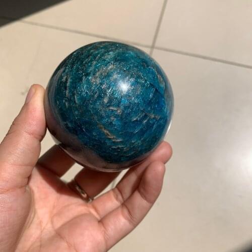 1pcs 40-70mm beautiful natural blue apatite stone energy ball reiki healing crystals minerals gem sphere for home decoration
