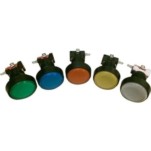 12 pcs of middle size lighted Illuminated round Push Button with microswitch for arcade game machine, 5 colors for choosing