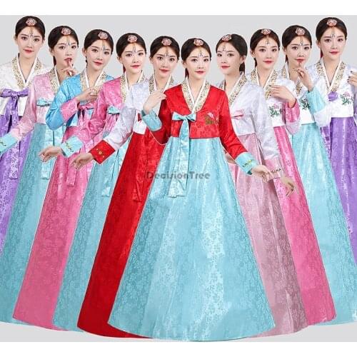 2021 korean traditional costumes women year minority dance performance dress hanbok palace korea wedding oriantal dance dress