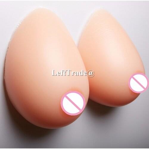 2400g/pair Silicone Breast Forms Mastectomy Shemale 44E 46DD 48D G cup