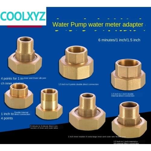3/4 inch 1 inch 1.5 inch all copper tap water meter pump adapter 1/2 IN inner wire outer teeth double inner wire live joint