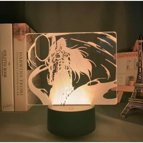 Anime 3d Lamp Bleach Ichigo Kurosaki for Bedroom Decor Nightlight Cool Birthday Gift Acrylic Led Night Light Bleach