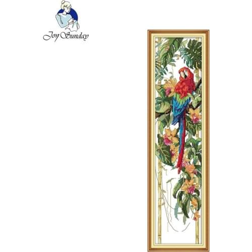 This scarlet macaw (3) Counted Cross Stitch Diy 11CT 14CT Cross Stitch Set Wholesale Cross-stitch Kits Embroidery Needlework