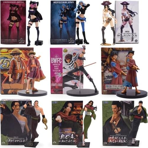 Anime Figure One Piece Monkey D Luffy Zoro Sanji Nami PVC Action Figures Mihawk Katakuri Model Doll Figurine Toy for kids Gifts