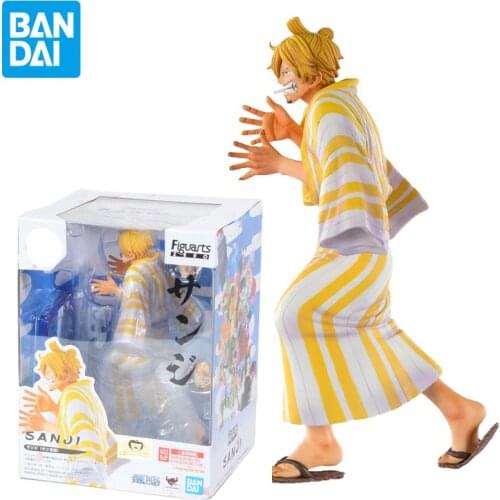 Original Bandai One Piece Figur Figuarts Zero Sanji Wafuku Pvc Collection Model Action Toy Anime Figure Toys for Kids