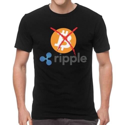 Ripple XRP Bitcoin Tshirts Men Streetwear Tee Tops 100% Cotton T Shirt Short Sleeve Crypto Cryptocurrency T-shirt Gift Clothing
