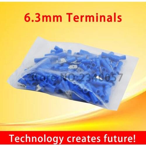 6.3mm Female with Male Spade Insulated Electrical Crimp Terminal Connectors H1E1 Cable Terminals