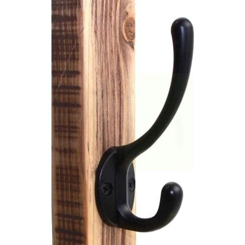 5Pcs Heavy Duty Double Hook Wall Mounted Hook Door Coat Cloth Hanger Kitchen Hooks Racks Bag Cabinet Bathroom Hanging Back V1V1