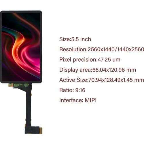 New Original LS055R1SX03 5.5 inch 1440*2560 2K LCD Module For VR Headset Glass Virtual Reality DIY CV1 PC Monitor 3D printer