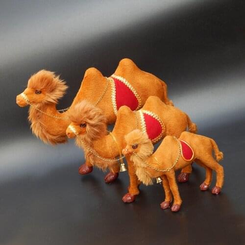 Simulated Camel Model Small Camel Dolls Arrangement Simulated Animal Handicraft Dolls Camel Specimens Plush Toys Ornaments Du