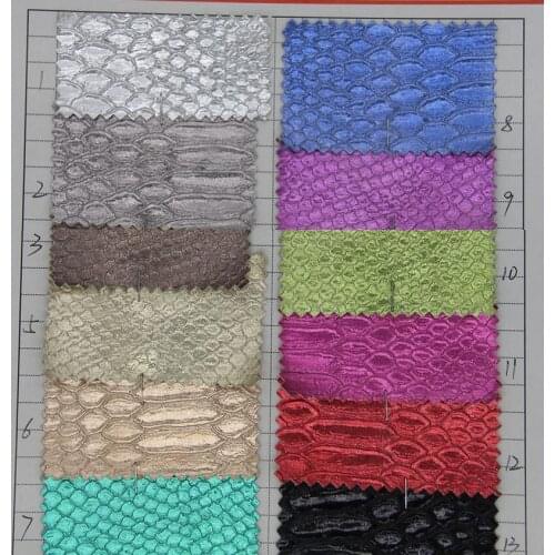 Shoes fabric material wholesale bright snake artificial PVC leather wholesale