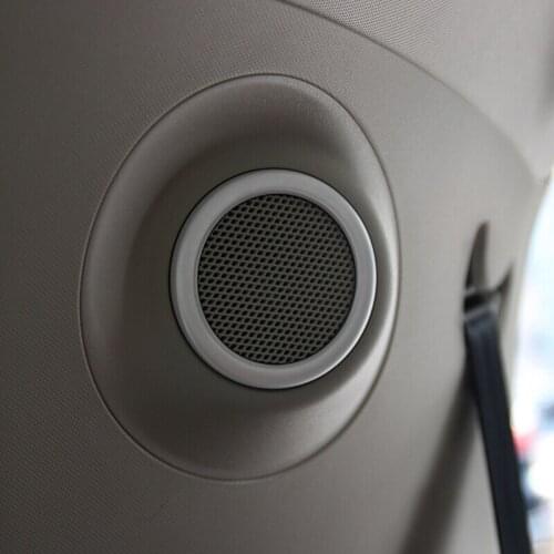 ABS Matte For Ford Edge 2015 2016 2017 Accessories Car Rear Inner Speaker Audio Horn Ring Cover Trim Sticker Car Styling 2Pcs