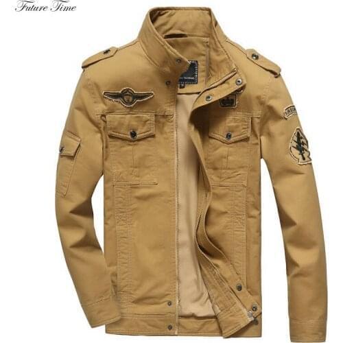 Mens Jackets Casual Jacket Autumen Men Outwear Long Sleeve Plus Size Cotton Casual Jacket Military Streetwear C1868