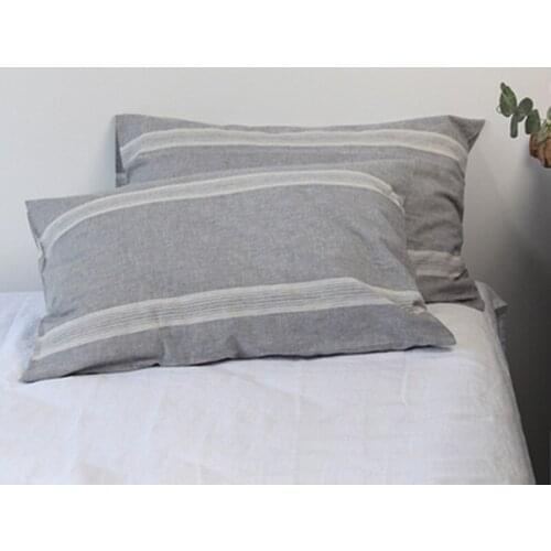 Faux Linen Throw Pillow Cover Home Decorative Pillowcase Rectangle White Stripe Flax Pillow Case Sofa Throw Pillow 30*50 подушка