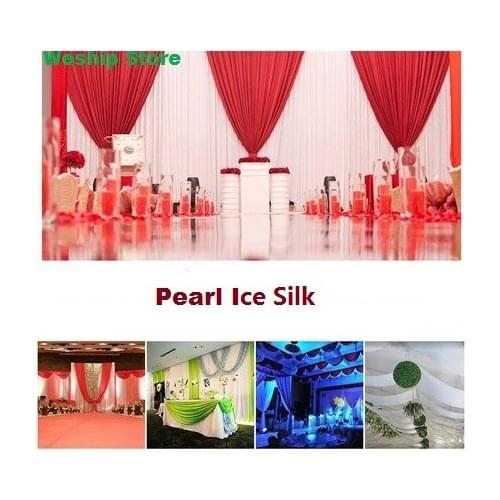 Wholesale The ice silk fabric 12 color For Wedding Decoration,party decoration,DIY, Curtain,Cover,Stage curtain,100*140CM