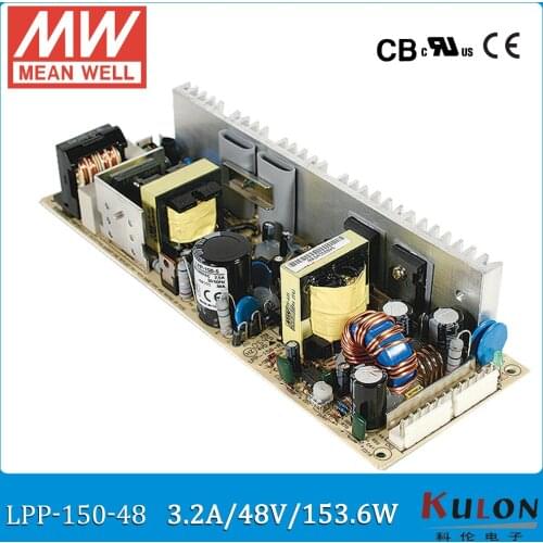 Original MEAN WELL LPP-150-48 single output 3.2A 150W 48V Meanwell Power Supply with active PFC open frame LPP-150