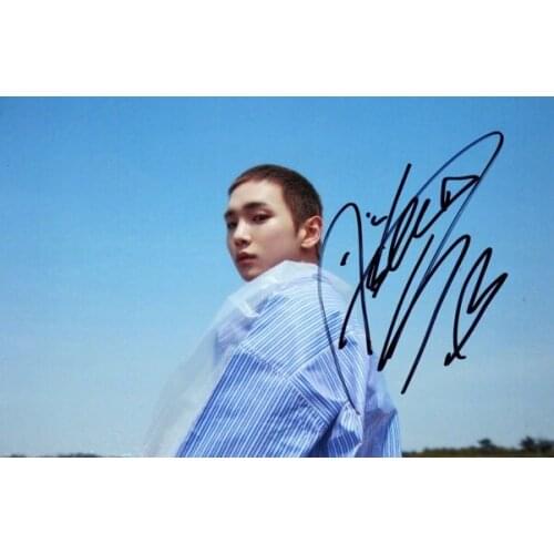 Hand signed SHINEE KEY autographed photo The Story of Light collection K-POP 4*6 free shipping 072018
