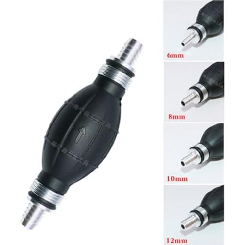 6mm/8mm/10mm/12mm Hand Fuel Pump Line Rubber Aluminum Hand Primer Bulb Diesel Oil Transfer Petrol for Car Boat Marine Outboard