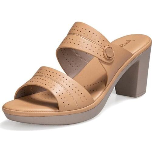 Fashion High Heel Platform Women Slippers Open Toe Outdoor Casual Slippers Beach Shoes Summer Flip Flops Shoes Female q229