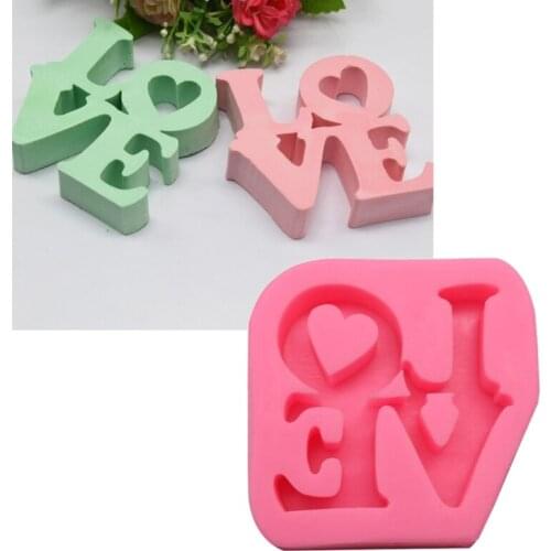 Love Letter Silicone Mold Love Resin Mold Love Sign Word Mold Epoxy Resin Molds for DIY Table Decoration Art Crafts