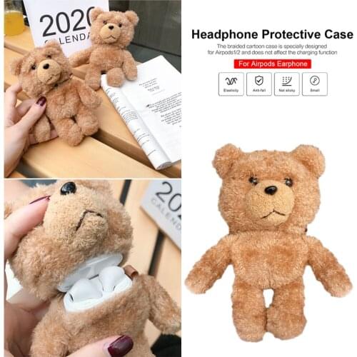 Anti-fall Silicone Cases For Airpods 1/2 Protective Bear Shape Earphone Cases For Air Pods Protector Case Charging Box Bags Cute