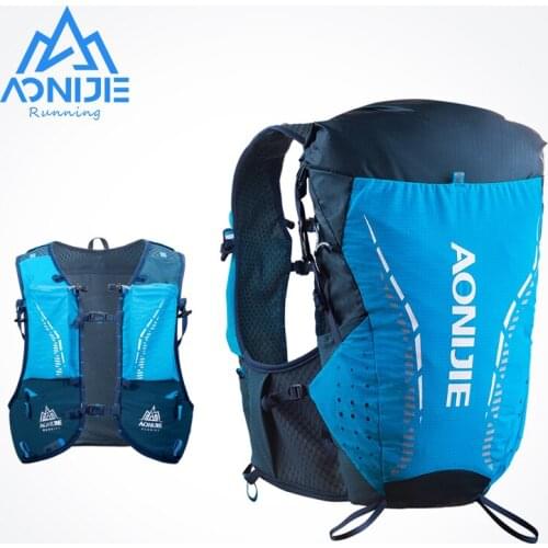 LXL Size AONIJIE C9104S New Ultra Vest 18L Hydration Backpack Pack Bag Soft Water Bladder Flask for Trail Running Marathon Race