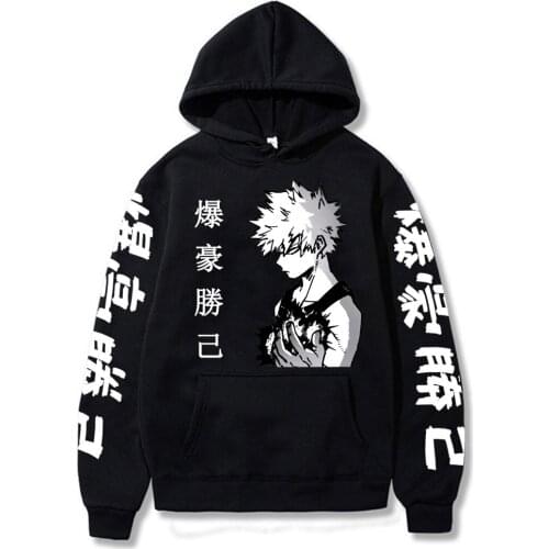 Katsuki Bakugo Hoodie Casual Pullover Cute Boku No Hero Academia Manga Hoodies Men Women