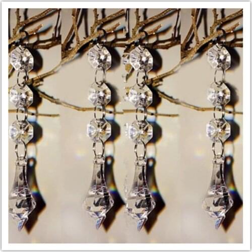12pcs Acrylic Crystal Beads Garland Chandelier Hanging Wedding Party Decoration Birthday Decor Supplies