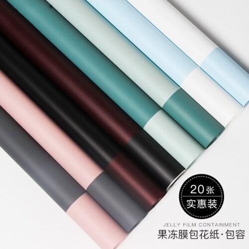 60x60cm Flower Wrapping Paper Waterproof Packaging Material Double Color Florist Art Wedding Bouquet Gift Decor