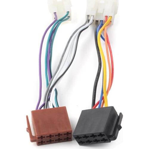 Car ISO WIRING HARNESS Stereo Radio Plug Lead Loom Adaptor For Toyota Camry SV21 1987-1992 Hilux 1984-1988 Starlet 1996-1999