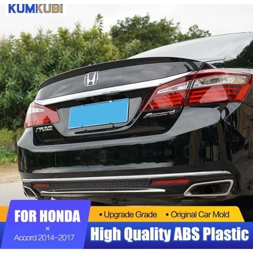 For Honda Accord Black Spoiler 2014-2017 High Quality ABS Plastic Car Spoiler Rear Boot Trunk Spoiler Wing Lip For Accord Wing