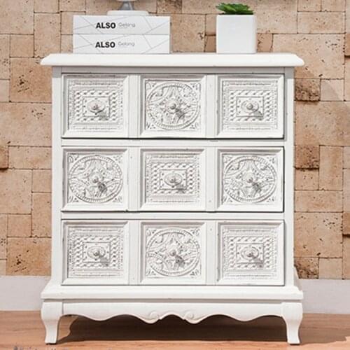 Wooden vintage cabinet retro American country chest of drawers