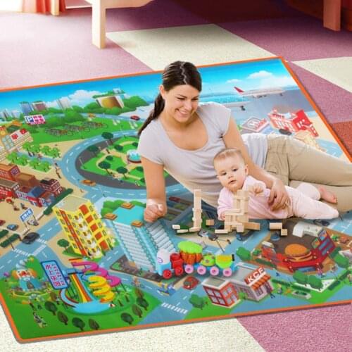 Baby Playing Mat Traffic Map Toddler Crawling Mat Baby Climbing Blanket in the Living Room Kids Early Education Toys