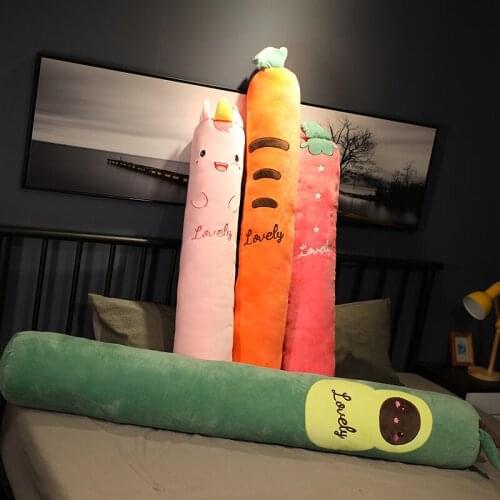 Fruit Long Pillow Series Cartoon Fruit Long Pillow Avocado Carrot Strawberry Sleeping Cushion Children Pregnant Woman Leg Pillow