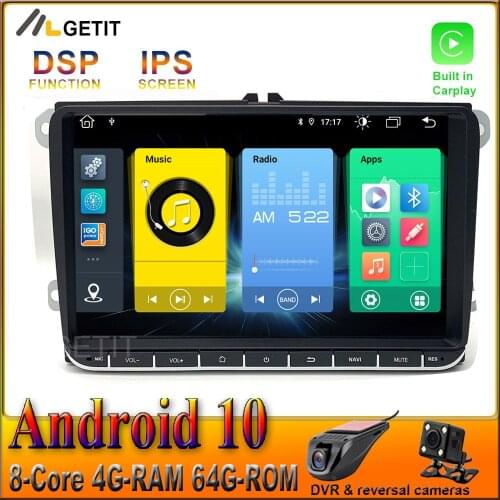 DSP IPS 2 DIN Android 10 Car DVD Player Multimedia GPS Radio for VW/Golf/Polo/Tiguan/Passat/b7/b6/leon/Skoda/Octavia
